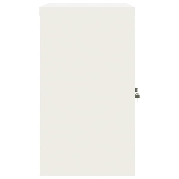 vidaXL Dokumentskåp vit 90x40x70 cm stål Vit