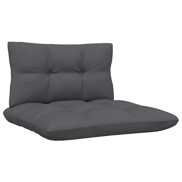 vidaXL Loungegrupp med dynor 3 delar vit massiv furu Vit