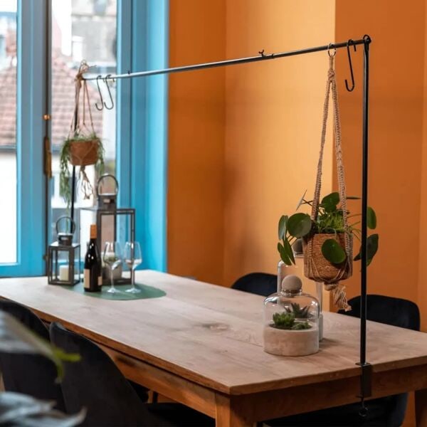 Esschert Design Dekorativ bordsstång med klämma svart Svart