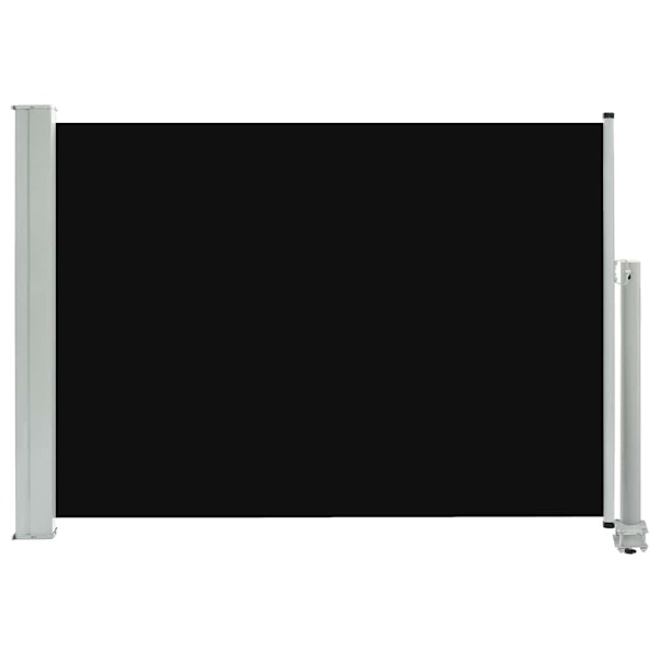 vidaXL Infällbar sidomarkis 80x300 cm svart Svart
