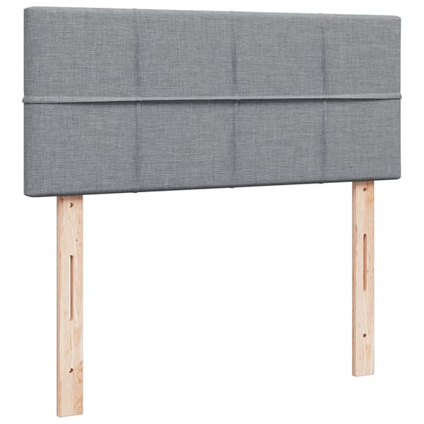 vidaXL Ramsäng med madrass ljusgrå 120x200 cm tyg Grå