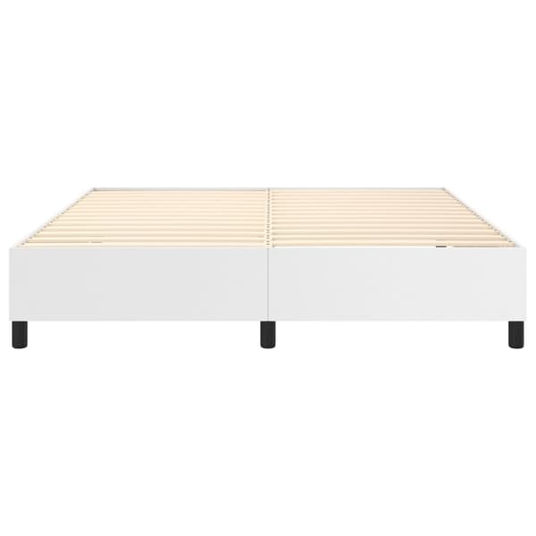 vidaXL Sängram vit 160x200 cm konstläder Vit