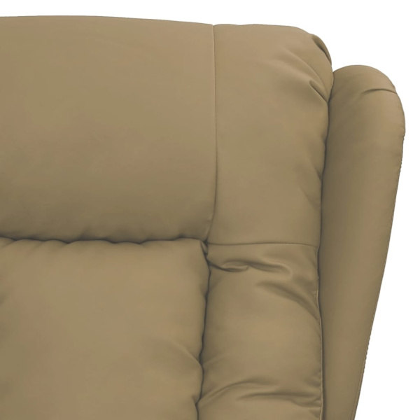 vidaXL Reclinerfåtölj cappuccino konstläder Brun