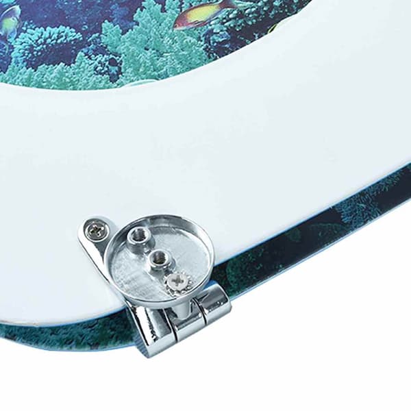 vidaXL Toalettsits med lock MDF djupt hav multifärg