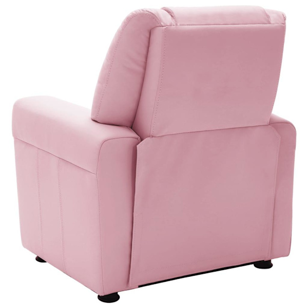 vidaXL Reclinerfåtölj för barn konstläder rosa Rosa