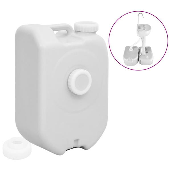 vidaXL Vattendunk med adapter 24 L grå