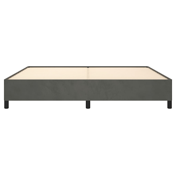 vidaXL Sängram mörkgrå 200x200 cm sammet Grå