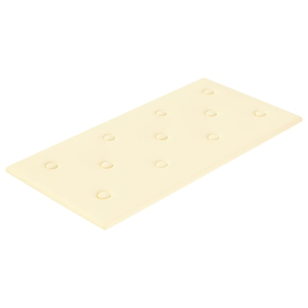 vidaXL Väggpaneler 12 st gräddvit 60x30 cm konstläder 2,16 m² Kräm