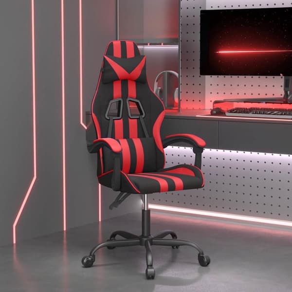 vidaXL Gamingstol svart och röd konstläder Röd