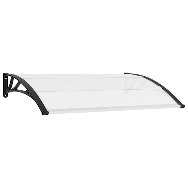 vidaXL Entrétak svart och transparent 150x75 cm PC Transparent