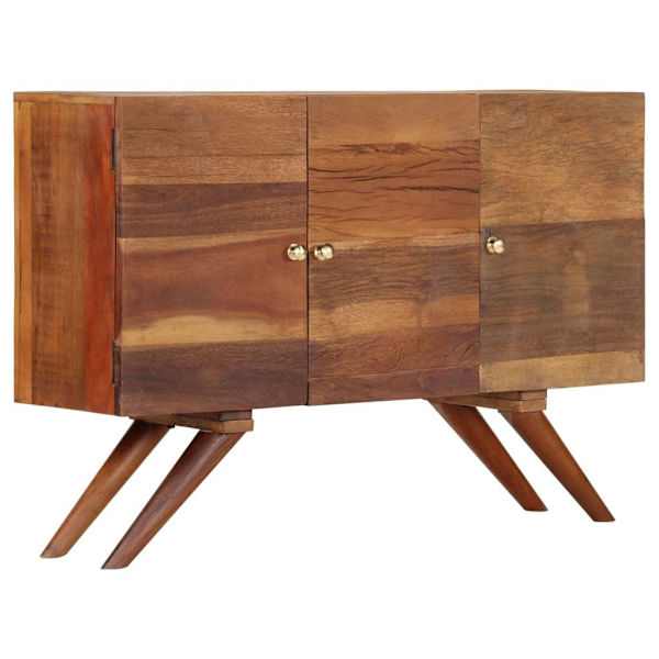 vidaXL Skänk massivt återvunnet trä brun 110x30x75 cm Brun