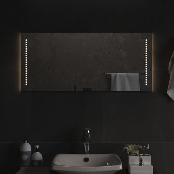 vidaXL Badrumsspegel LED 40x90 cm Transparent