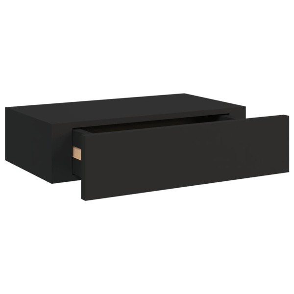 vidaXL Väggmonterad låda svart 40x23,5x10 cm MDF Svart