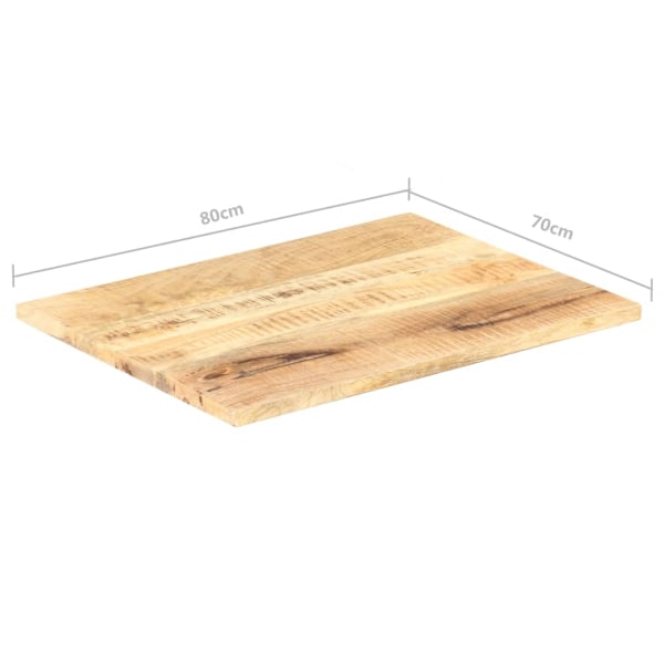 vidaXL Bordsskiva i massivt mangoträ 25-27 mm 80x70 cm Brun