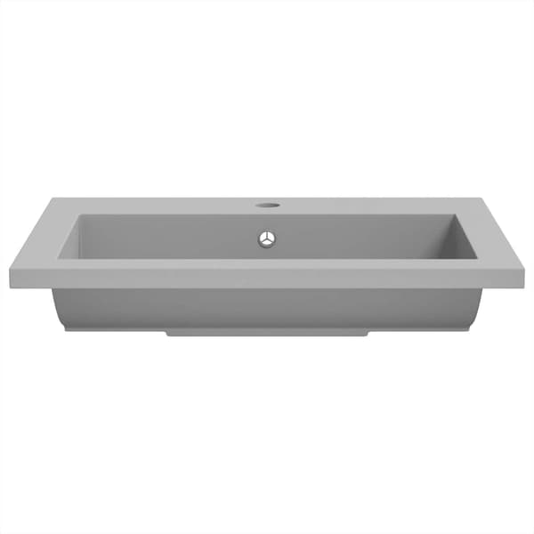 vidaXL Handfat granit 600x450x120 mm grå grå