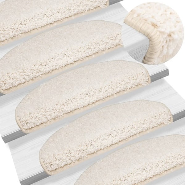 vidaXL Trappstegsmattor 10 st 65x21x4 cm vit Vit