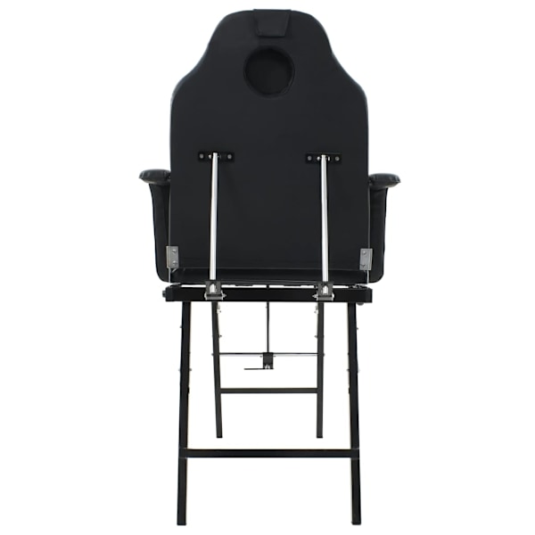vidaXL Bärbar behandlingsstol konstläder 185x78x76 cm svart Svart