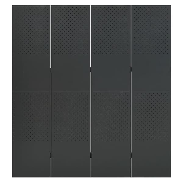 vidaXL Rumsavdelare 4 paneler 2 st antracit 160x180 cm stål Antracit