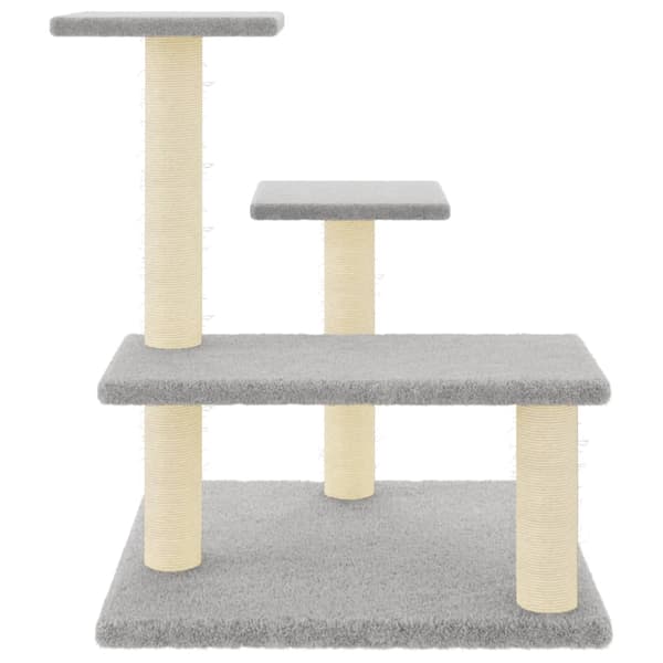 vidaXL Klösträd med sisalpelare ljusgrå 61 cm Grå