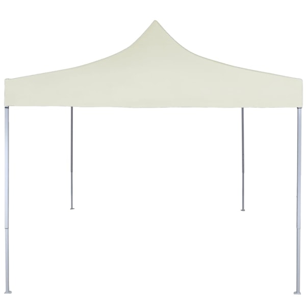 vidaXL Hopfällbart partytält 2x2 m stål gräddvit Creme