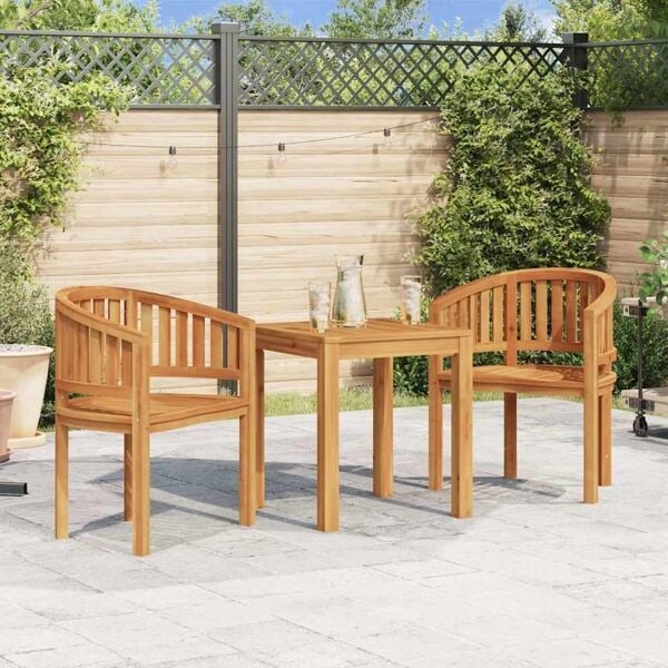vidaXL Bananstol massiv teak Brun
