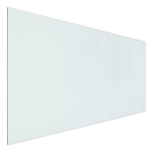 vidaXL Glasskiva för öppen spis rektangulär 100x50 cm