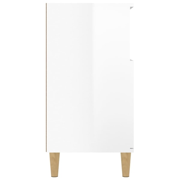 vidaXL Byrå vit högglans 60x35x70 cm konstruerat trä Vit