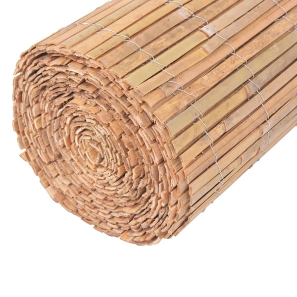 vidaXL Stängsel bambu 1000x30 cm Brun
