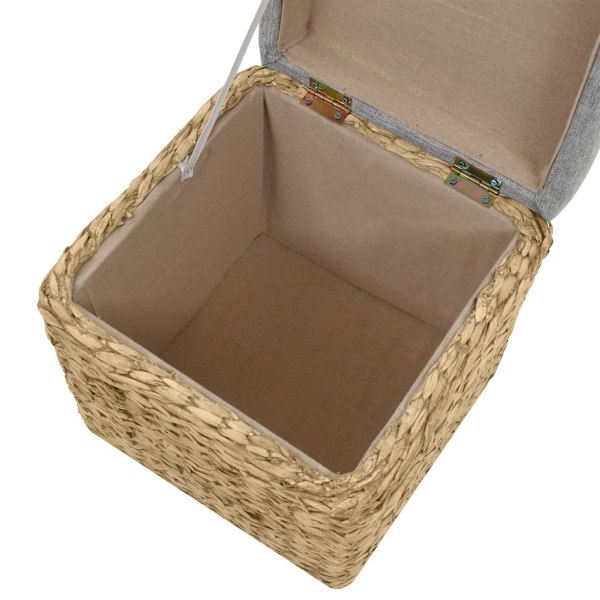 vidaXL Ottoman set 2 delar sjögräs grå grå