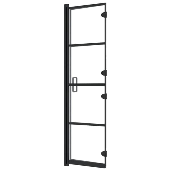 vidaXL Duschvägg fällbar ESG 80x140 cm svart Transparent