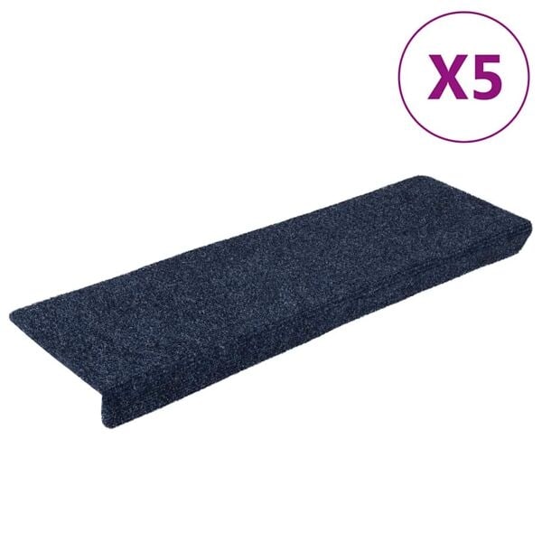 vidaXL Trappstegsmattor 5 st nålad 65x21x4 cm antracit Antracit