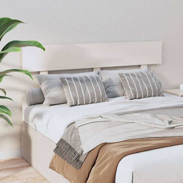 vidaXL Sänggavel vit 138x3x81 cm massiv furu Vit
