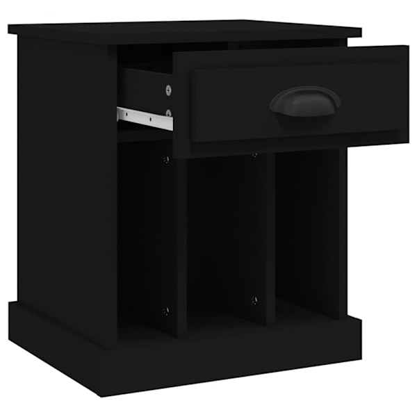 vidaXL Sängbord 2 st svart 43x36x50 cm Svart