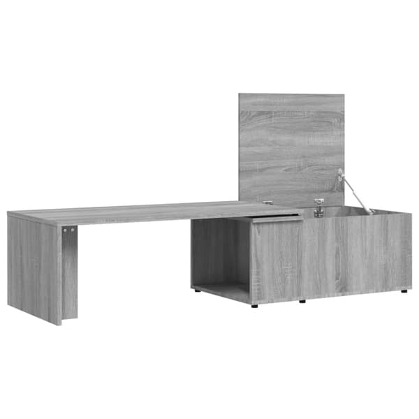 vidaXL Soffbord grå sonoma 150x50x35 cm konstruerat trä Grå