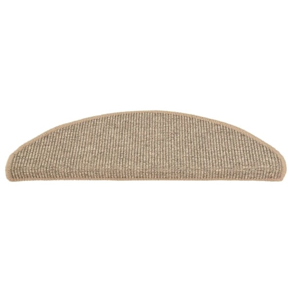 vidaXL Trappstegsmattor självhäftande 15 st mörk beige 65x21x4 cm Beige