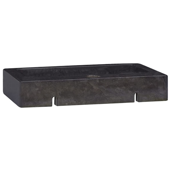 vidaXL Väggmonterat handfat svart 38x24x6,5 cm marmor Svart