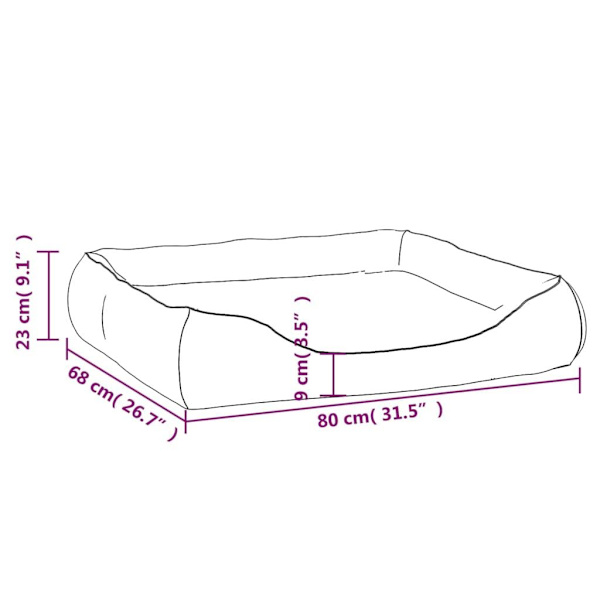 vidaXL Hundbädd brun 80x68x23 cm konstläder Brun