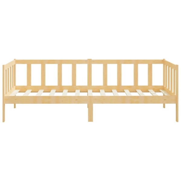 vidaXL Dagbädd massiv furu 90x200 cm Brun