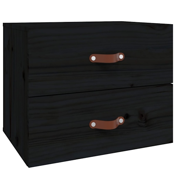 vidaXL Väggmonterade sängbord 2 st svart 50x36x40 cm Svart