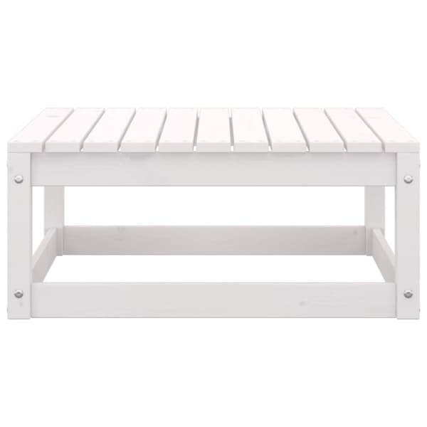 vidaXL Loungegrupp 2 delar vit massiv furu Vit