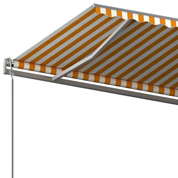 vidaXL Fristående markis manuellt infällbar 600x350 cm gul/vit Gul