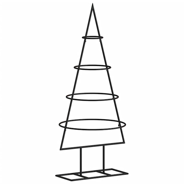 vidaXL Julgran i metall svart 60 cm Svart