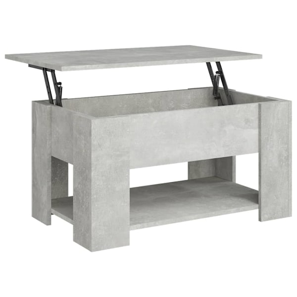 vidaXL Soffbord betonggrå 79x49x41 cm konstruerat trä Grå