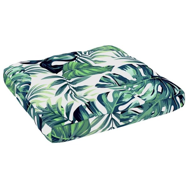 vidaXL Palldyna bladmönster 58x58x10 cm tyg multifärg