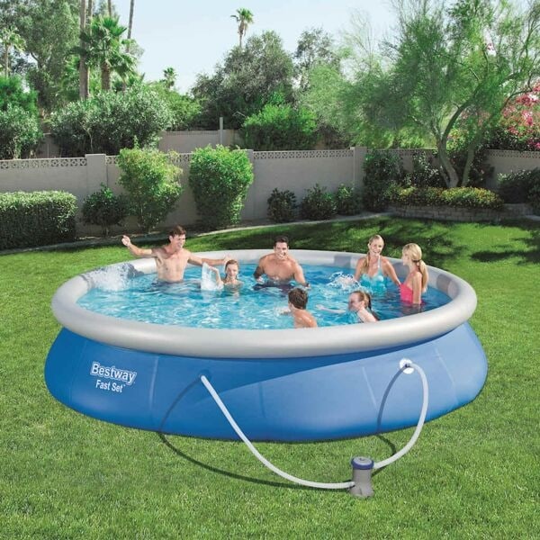 Bestway Trädgårdspool Fast Set 457x84 cm 57313 Blå