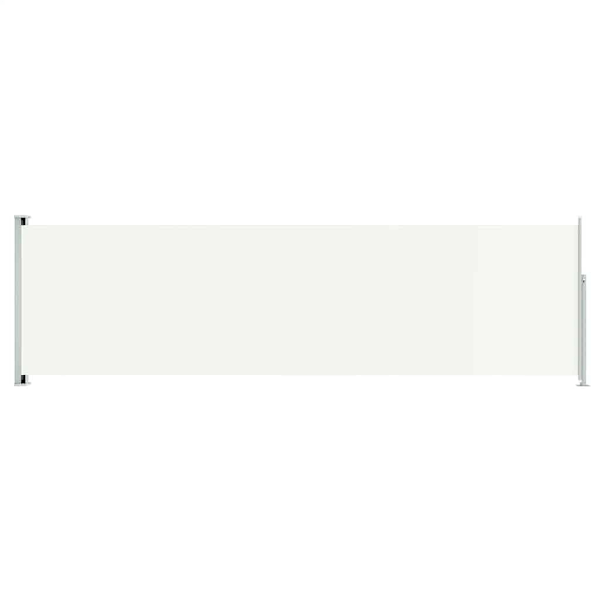 vidaXL Infällbar sidomarkis 180x600 cm gräddvit Creme