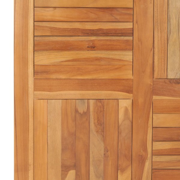 vidaXL Bordsskiva massiv teak fyrkantig 90x90x2,5 cm Brun