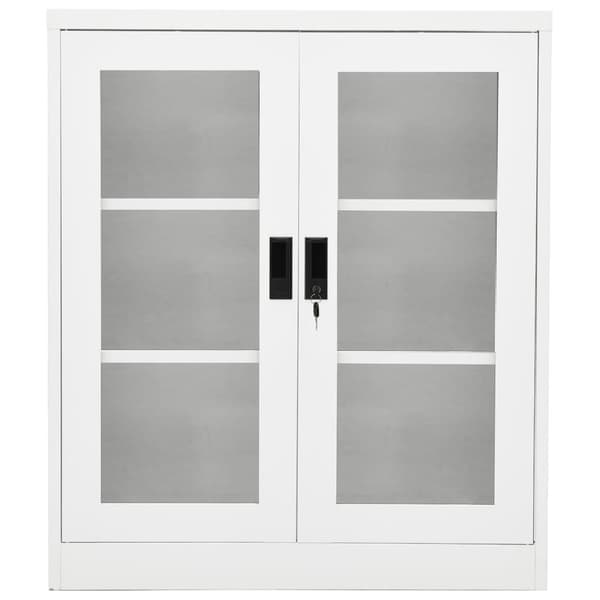 vidaXL Dokumentskåp vit 90x40x105 cm stål Vit