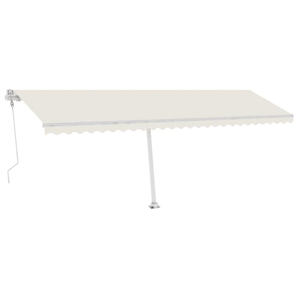 vidaXL Markisstolpar set vit 600x245 cm järn White