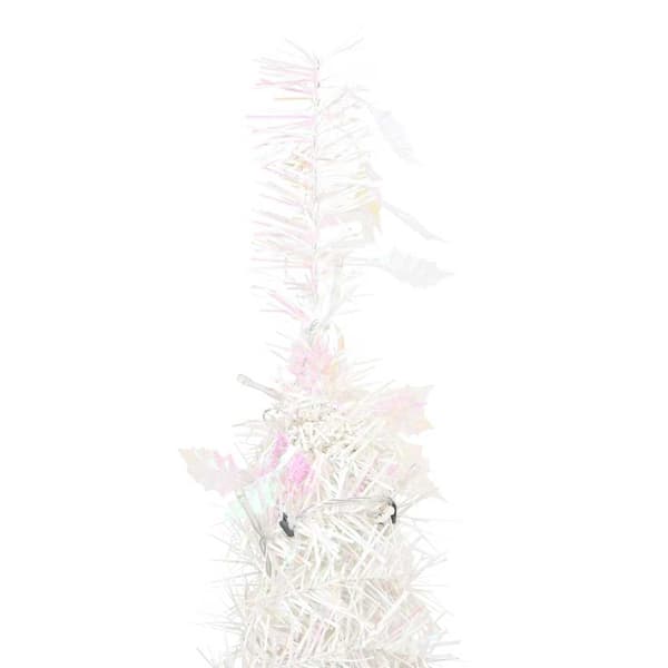 vidaXL Plastgran pop-up 100 LED vit 150 cm Vit